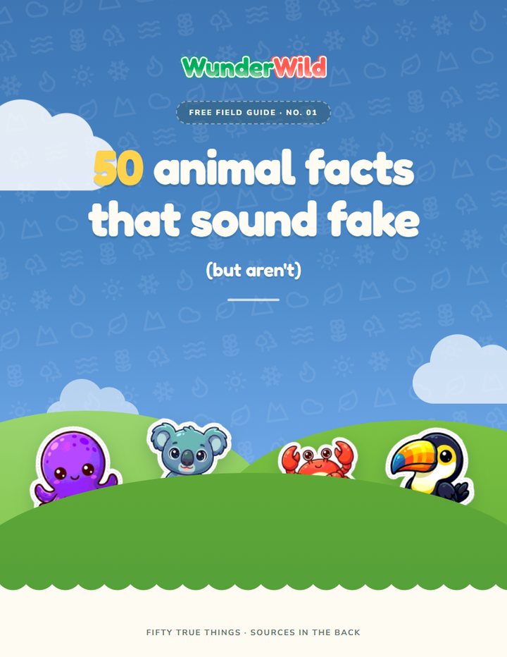 The cover of 50 Animal Facts That Sound Fake, But Aren't